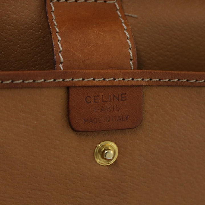 Celine Macadam Canvas Briefcase PVC Leather 2way Brown  ki3039