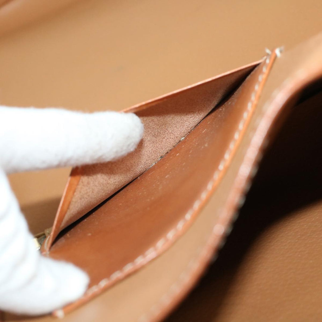 Celine Macadam Canvas Briefcase PVC Leather 2way Brown  ki3039
