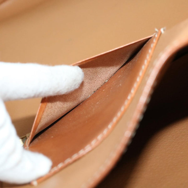 Celine Macadam Canvas Briefcase PVC Leather 2way Brown  ki3039
