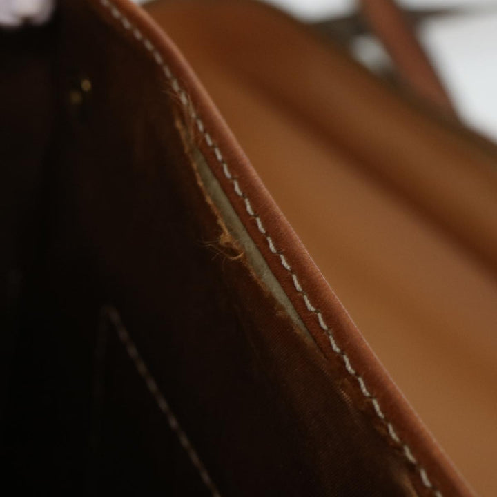 Celine Macadam Canvas Briefcase PVC Leather 2way Brown  ki3039