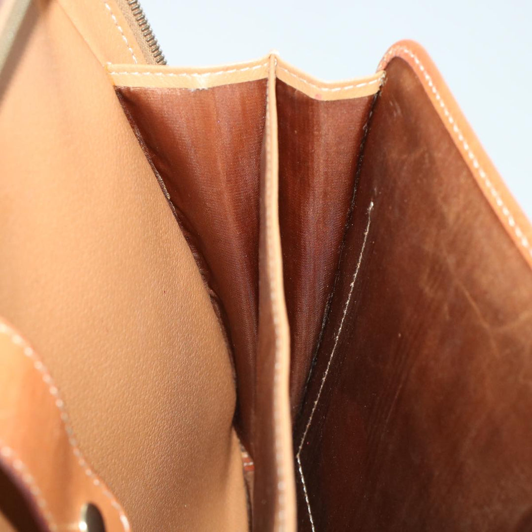 Celine Macadam Canvas Briefcase PVC Leather 2way Brown  ki3039