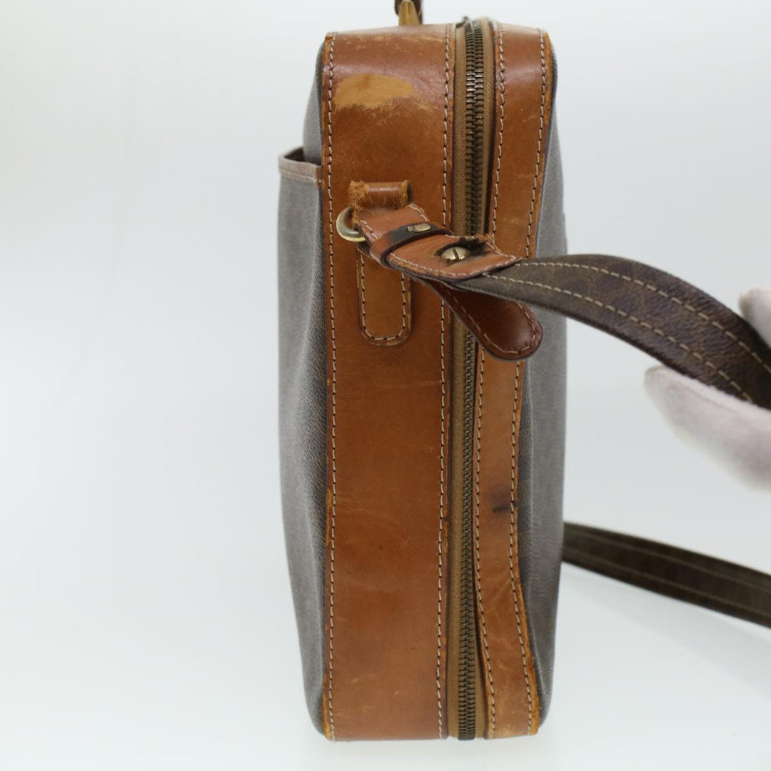 Celine Macadam Canvas Briefcase PVC Leather 2way Brown  ki3039