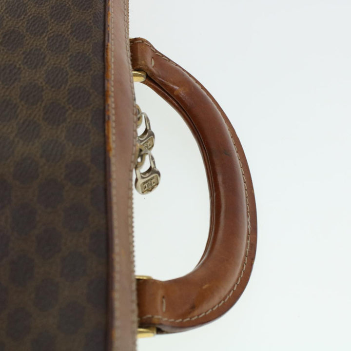 Celine Macadam Canvas Briefcase PVC Leather 2way Brown  ki3039