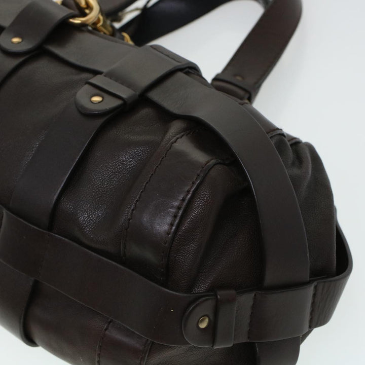 Chloe Hand Bag Leather Brown ki3040