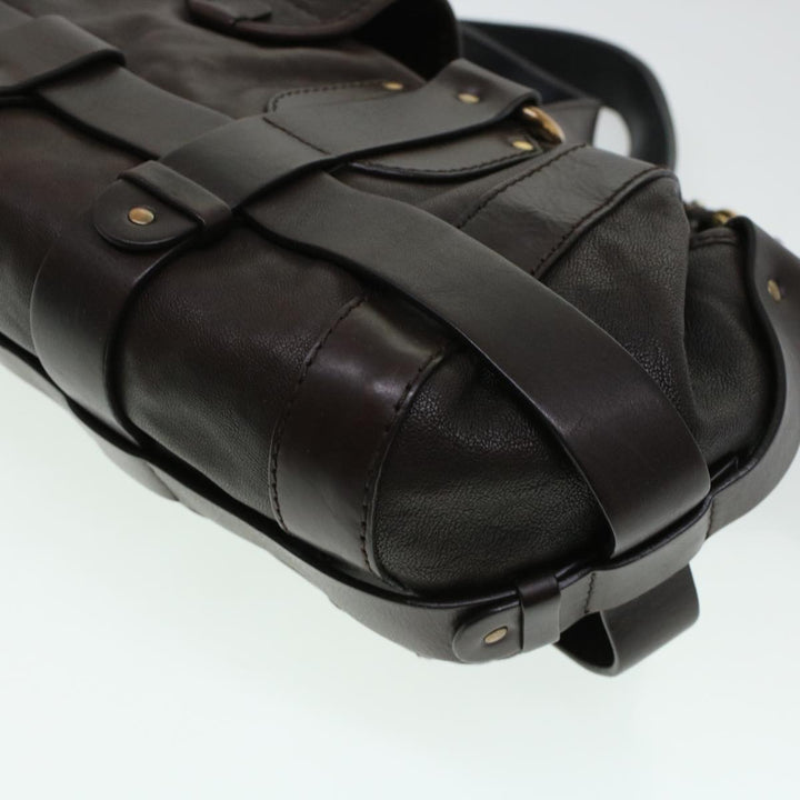 Chloe Hand Bag Leather Brown ki3040