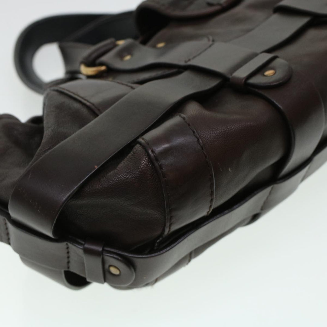 Chloe Hand Bag Leather Brown ki3040