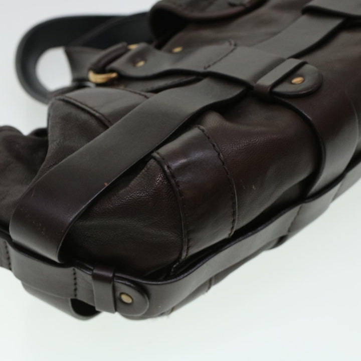 Chloe Hand Bag Leather Brown ki3040