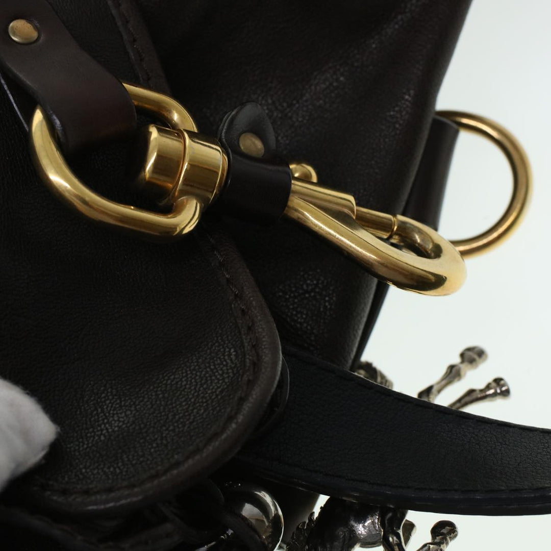 Chloe Hand Bag Leather Brown ki3040