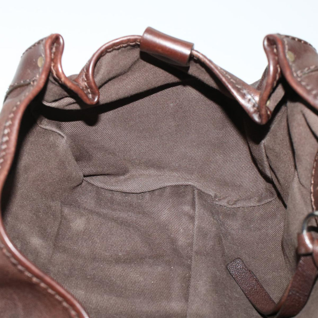 Chloe Hand Bag Leather Brown ki3040