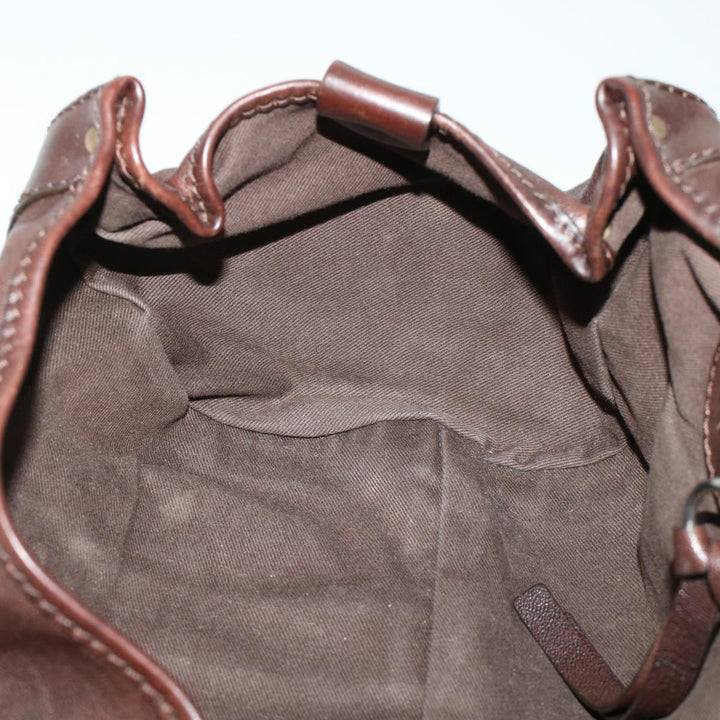 Chloe Hand Bag Leather Brown ki3040