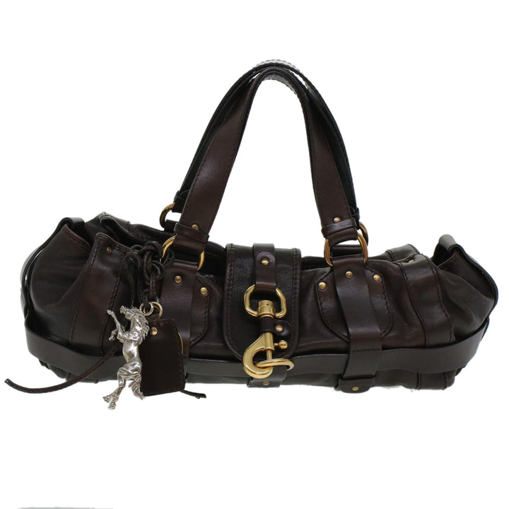 Chloe Hand Bag Leather Brown ki3040