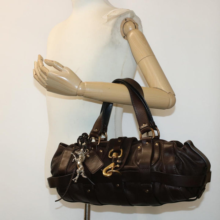 Chloe Hand Bag Leather Brown ki3040