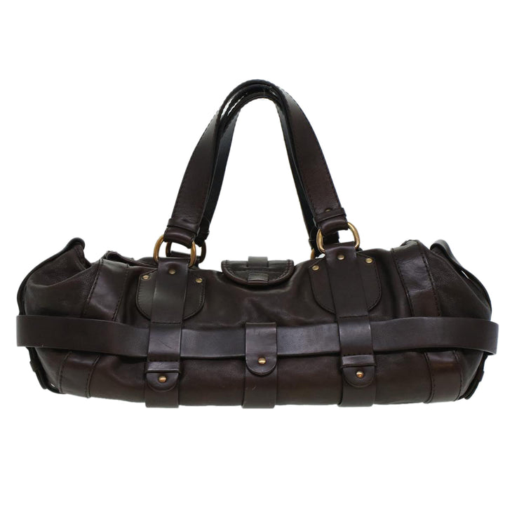 Chloe Hand Bag Leather Brown ki3040