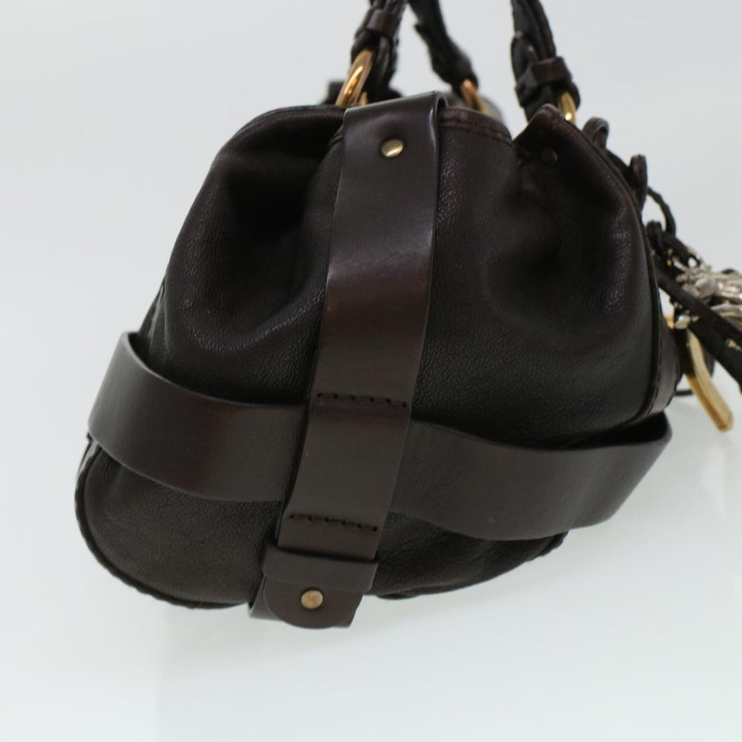 Chloe Hand Bag Leather Brown ki3040
