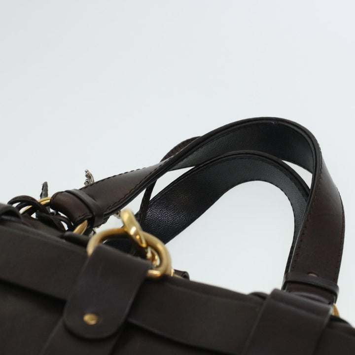Chloe Hand Bag Leather Brown ki3040