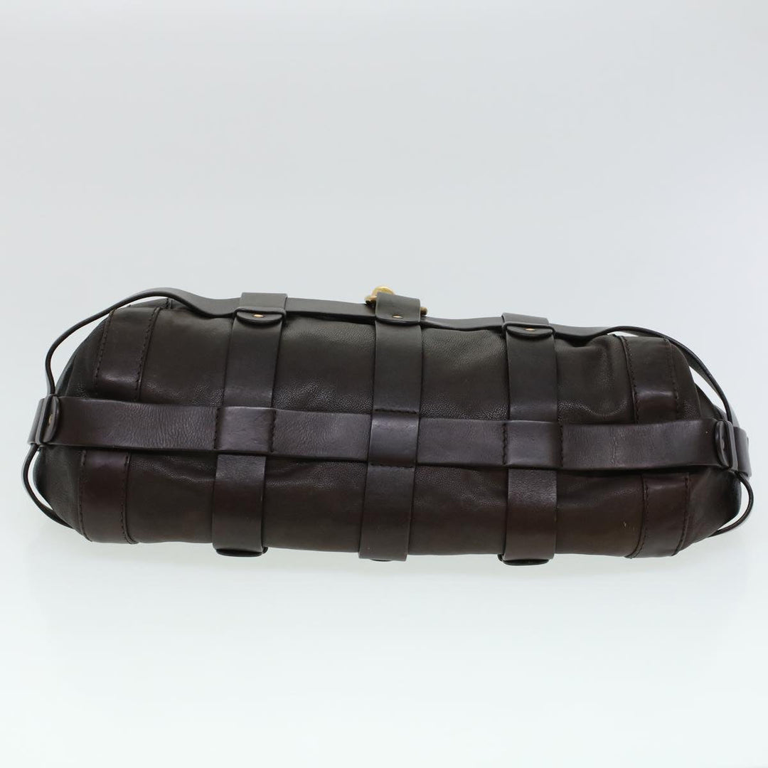 Chloe Hand Bag Leather Brown ki3040