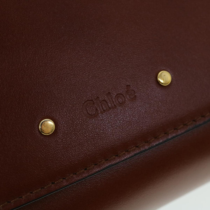 Chloe Chain Mini Annie Hand Bag Leather 2way Brown ki3449