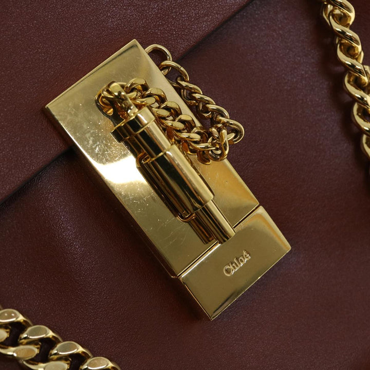Chloe Chain Mini Annie Hand Bag Leather 2way Brown ki3449
