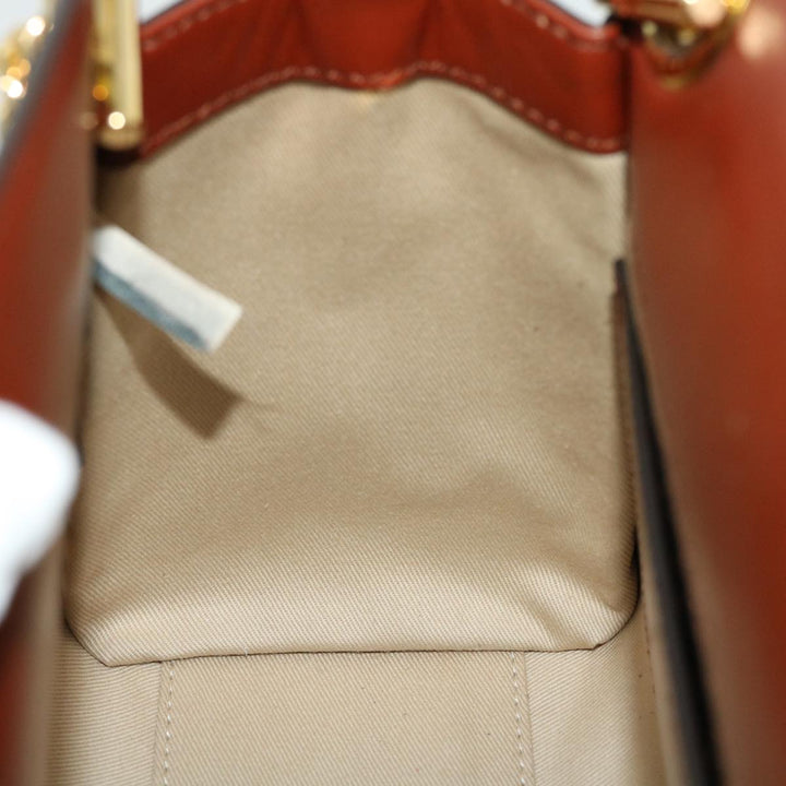 Chloe Chain Mini Annie Hand Bag Leather 2way Brown ki3449
