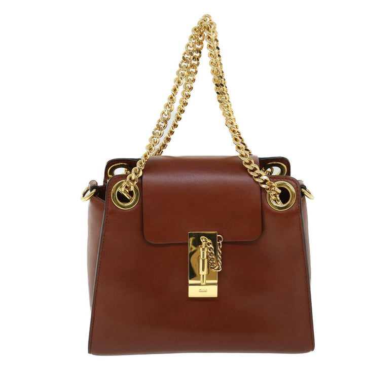 Chloe Chain Mini Annie Hand Bag Leather 2way Brown ki3449