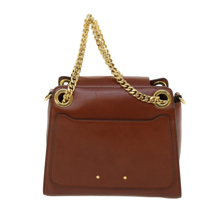 Chloe Chain Mini Annie Hand Bag Leather 2way Brown ki3449