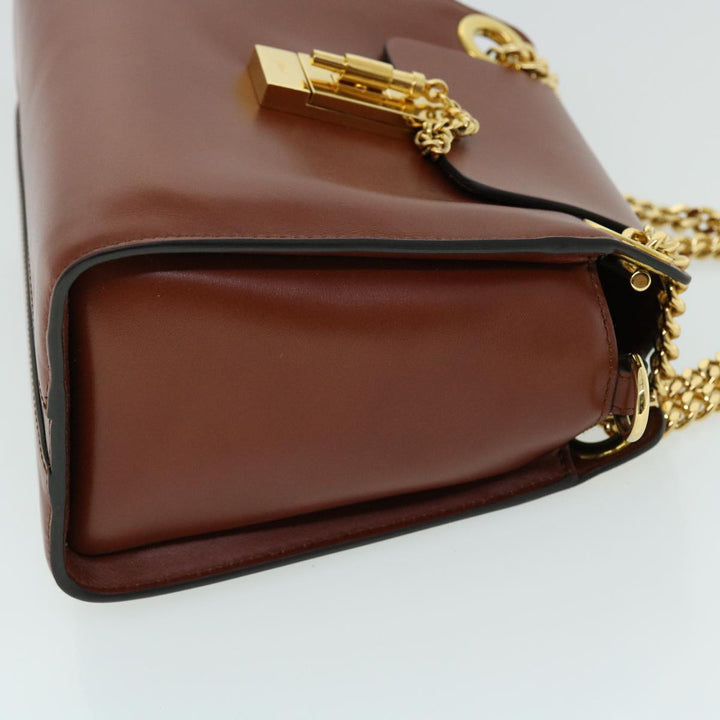 Chloe Chain Mini Annie Hand Bag Leather 2way Brown ki3449