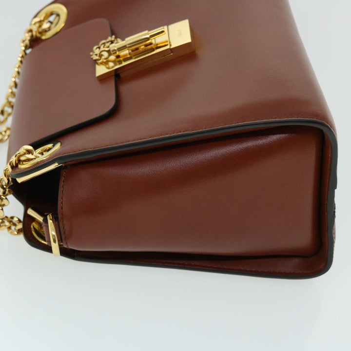 Chloe Chain Mini Annie Hand Bag Leather 2way Brown ki3449