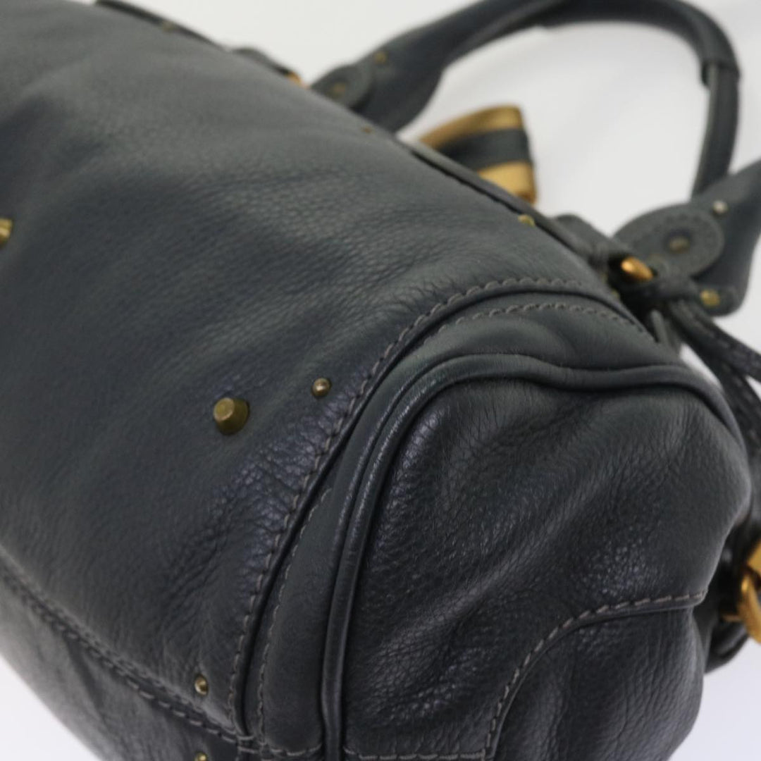 Chloe Paddington Hand Bag Leather Gray ki3538