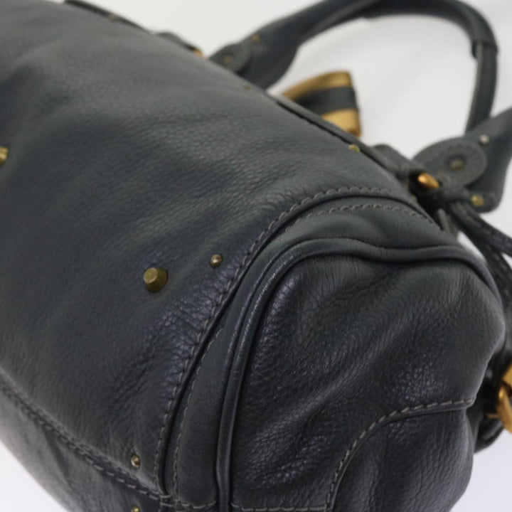 Chloe Paddington Hand Bag Leather Gray ki3538