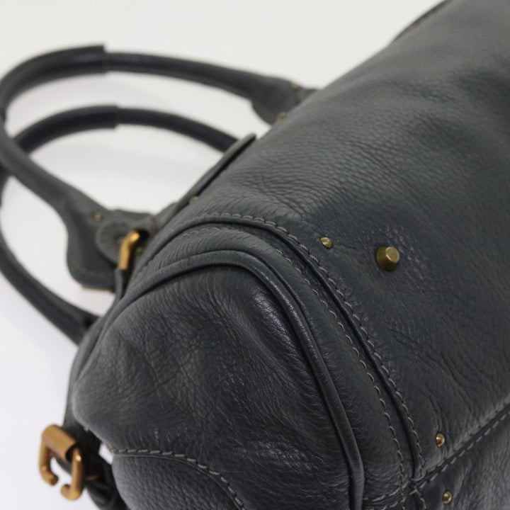 Chloe Paddington Hand Bag Leather Gray ki3538