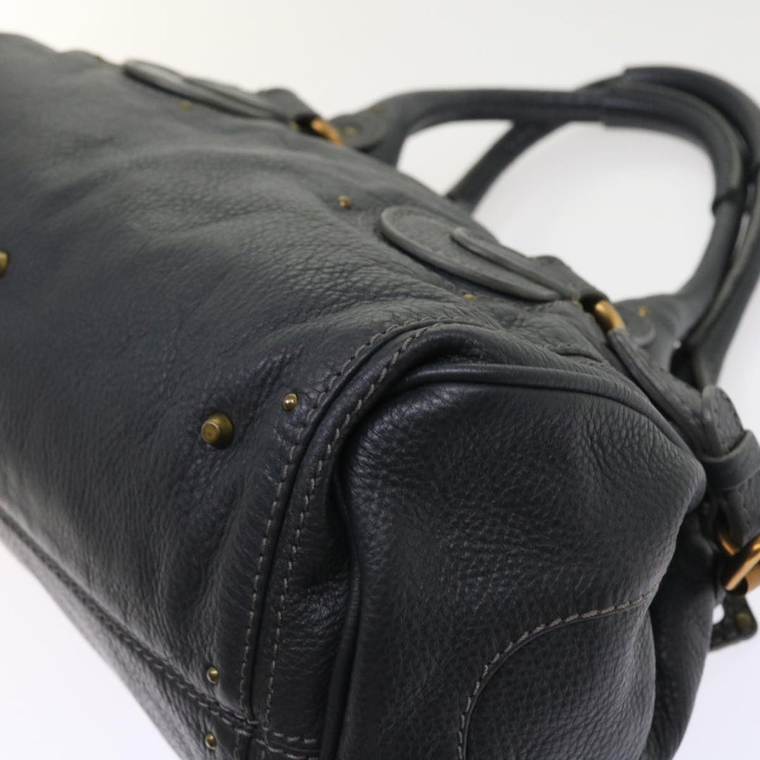 Chloe Paddington Hand Bag Leather Gray ki3538