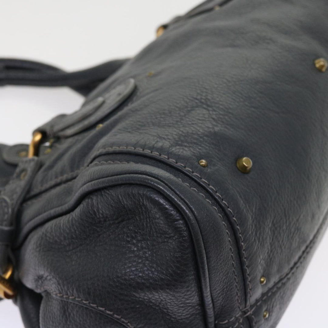 Chloe Paddington Hand Bag Leather Gray ki3538