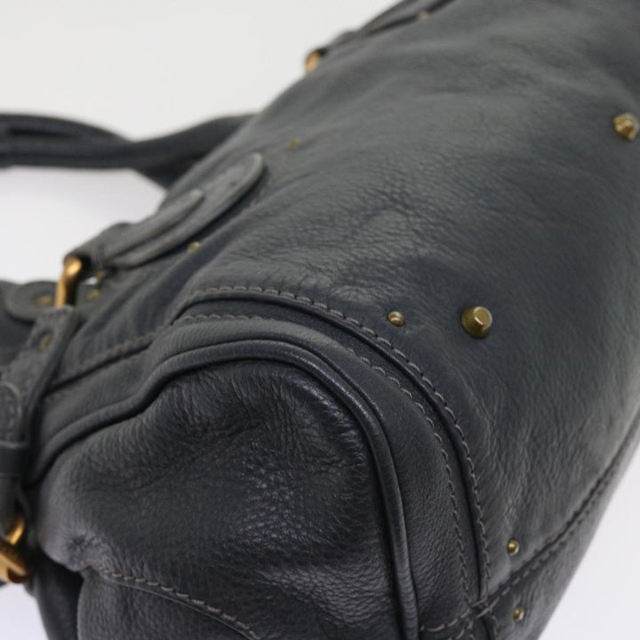 Chloe Paddington Hand Bag Leather Gray ki3538