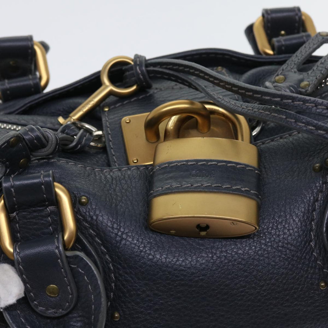 Chloe Paddington Hand Bag Leather Gray ki3538