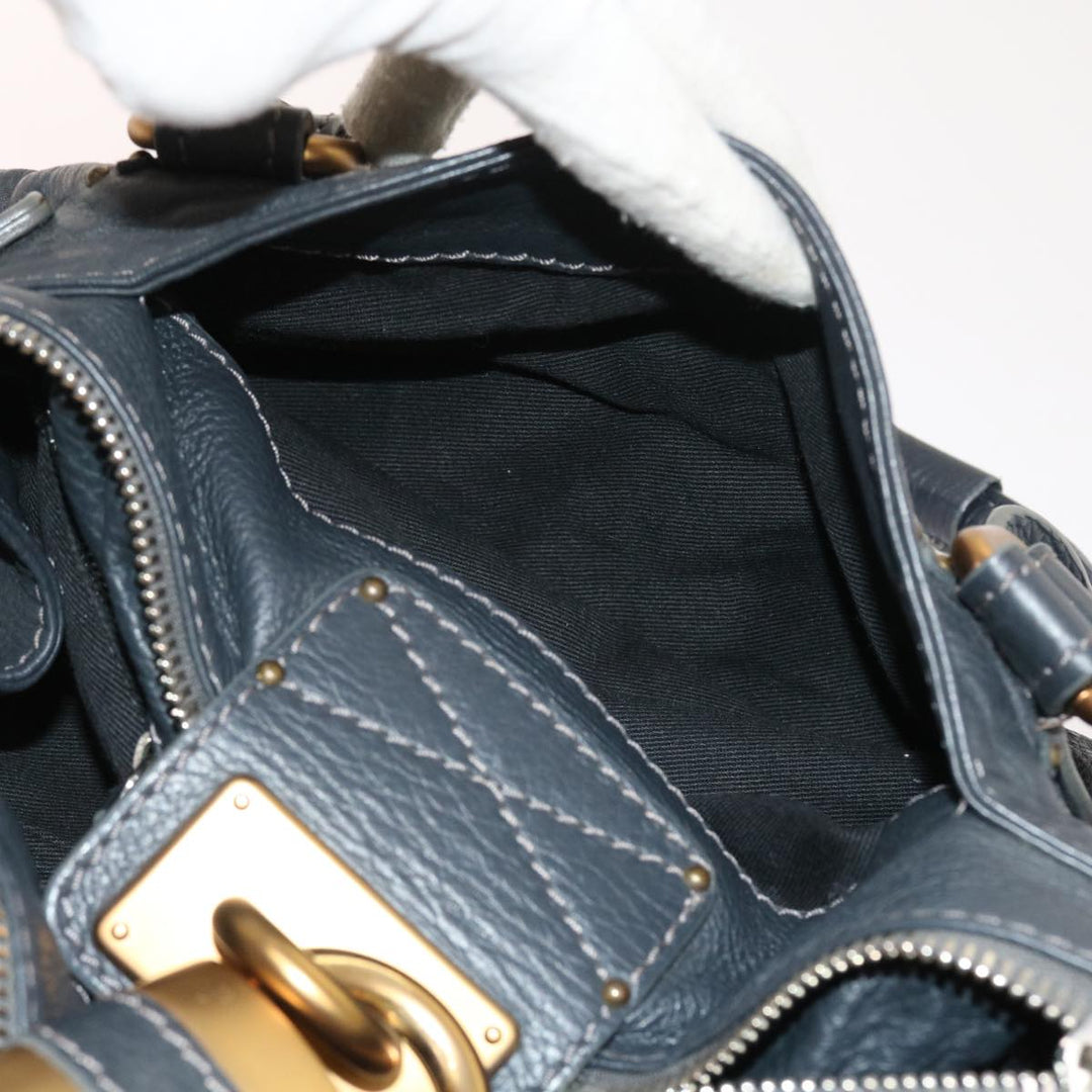 Chloe Paddington Hand Bag Leather Gray ki3538