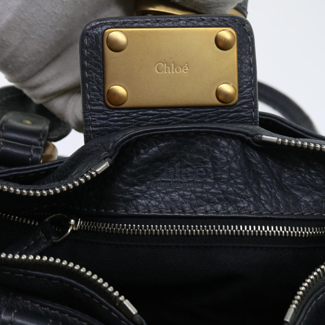Chloe Paddington Hand Bag Leather Gray ki3538
