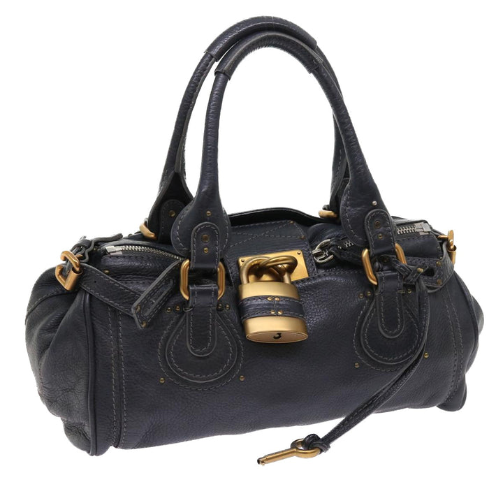 Chloe Paddington Hand Bag Leather Gray ki3538