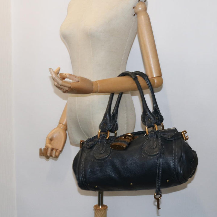 Chloe Paddington Hand Bag Leather Gray ki3538