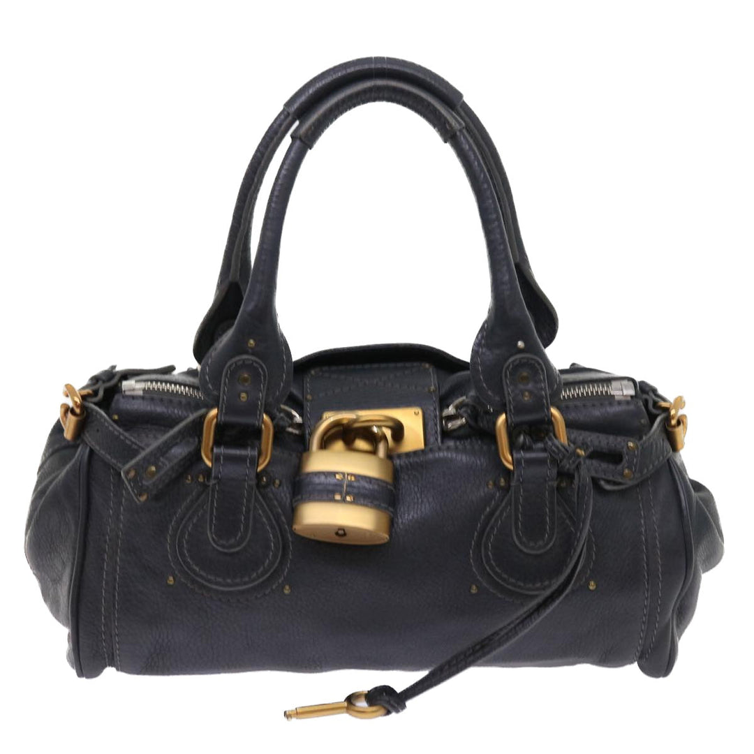 Chloe Paddington Hand Bag Leather Gray ki3538
