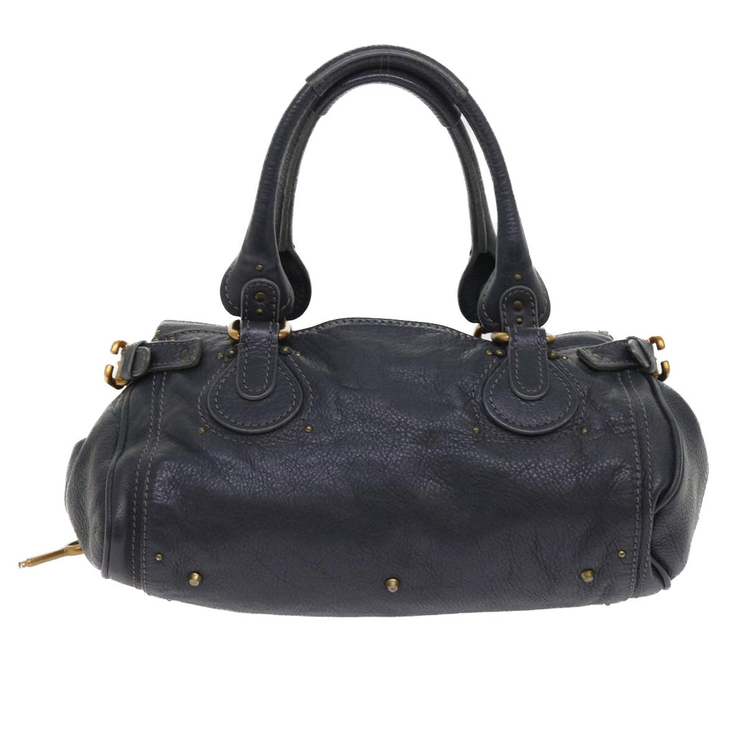 Chloe Paddington Hand Bag Leather Gray ki3538