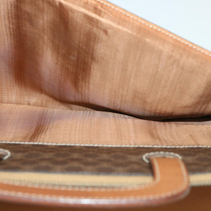 Celine Macadam Canvas Business Bag PVC Leather Brown  ki3539