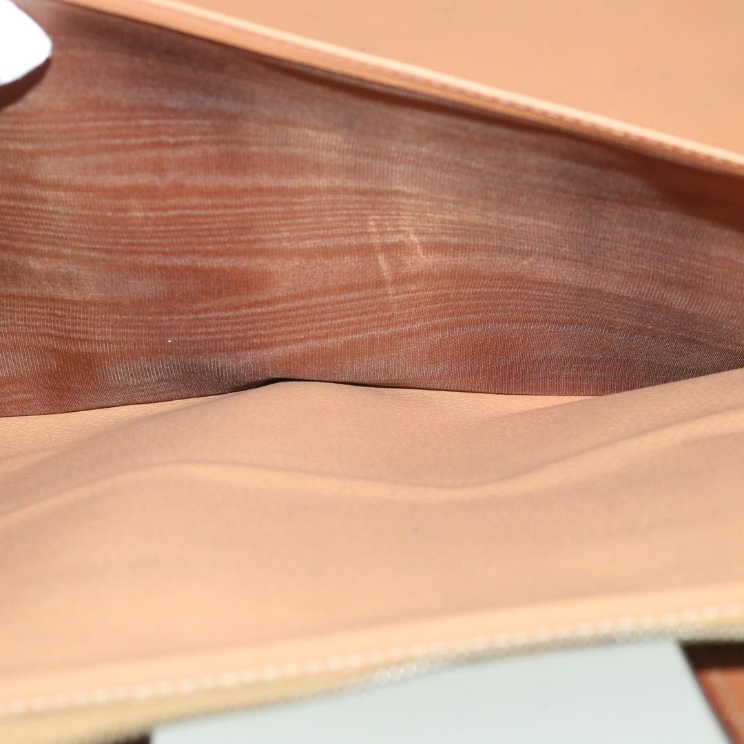 Celine Macadam Canvas Business Bag PVC Leather Brown  ki3539
