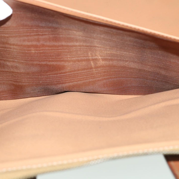 Celine Macadam Canvas Business Bag PVC Leather Brown  ki3539