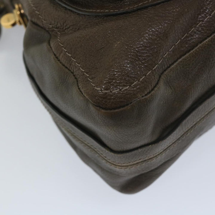 Chloe Paraty Shoulder Bag Leather 2way Brown ki3591