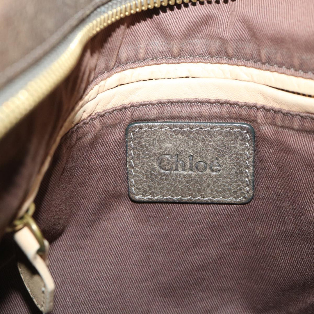Chloe Paraty Shoulder Bag Leather 2way Brown ki3591