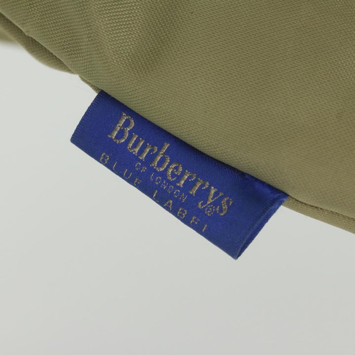 BURBERRYSs Blue Label Tote Bag Nylon Khaki Auth ki3744