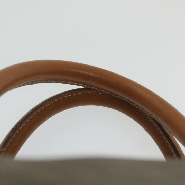 Celine Macadam Canvas Boston Bag PVC Leather Brown  ki3775