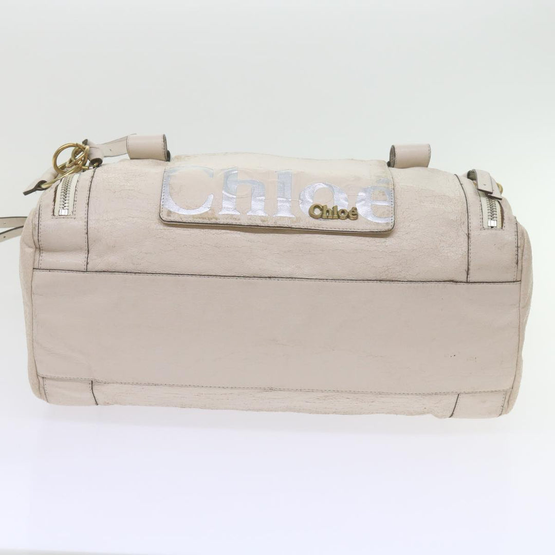 Chloe Hand Bag Leather 2Set White ki3822