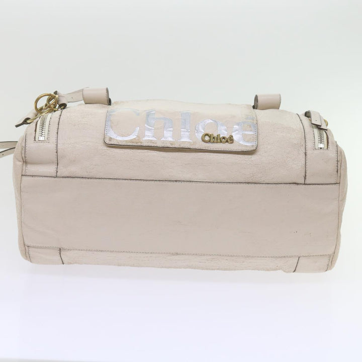 Chloe Hand Bag Leather 2Set White ki3822