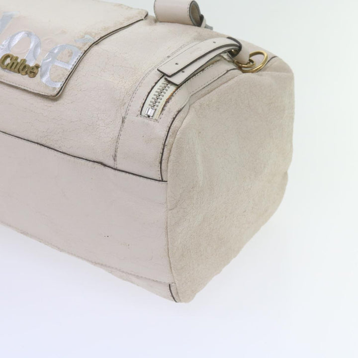 Chloe Hand Bag Leather 2Set White ki3822